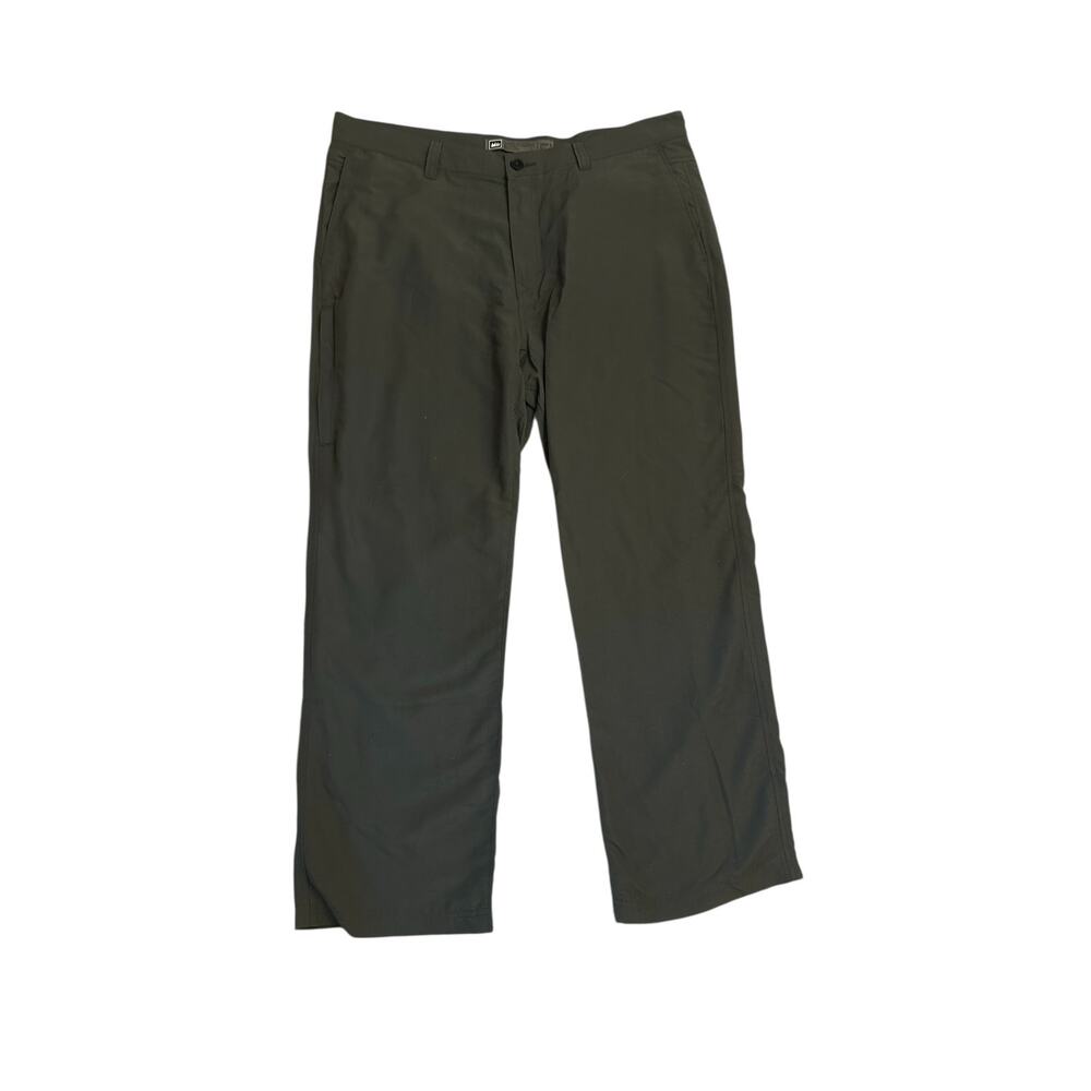 Men 38W x 30L REI Co-Op Gray Pants Straight Leg Nylon Hike Travel Camp